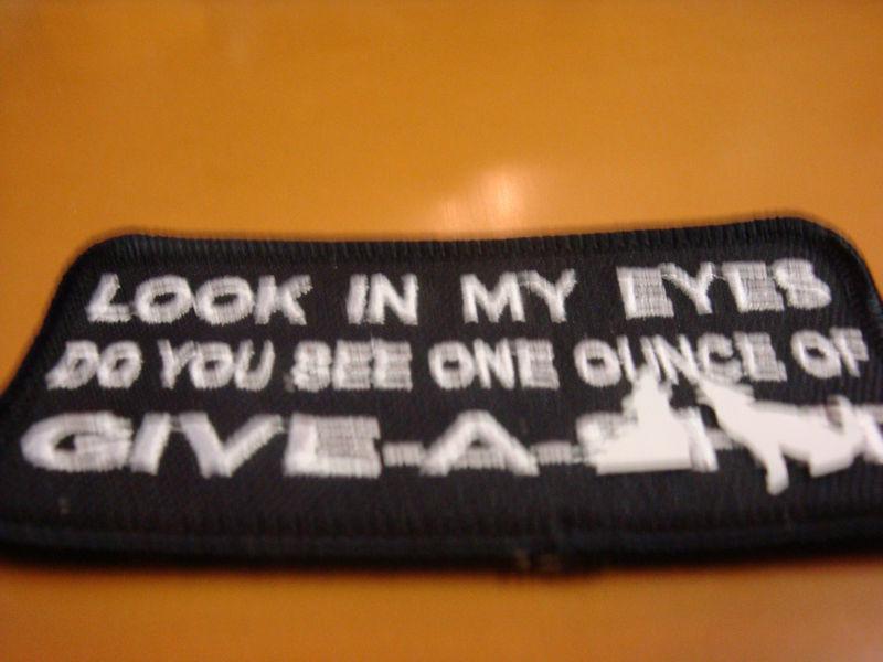 Look into my eyes..... biker patch new!!