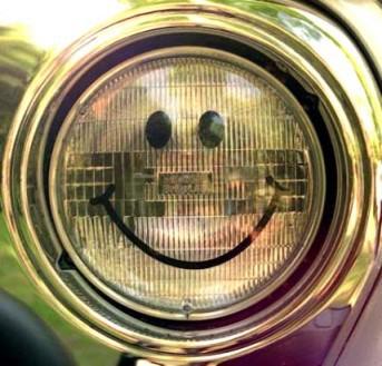 Smiley decals fit all jeep wrangler headlights lights