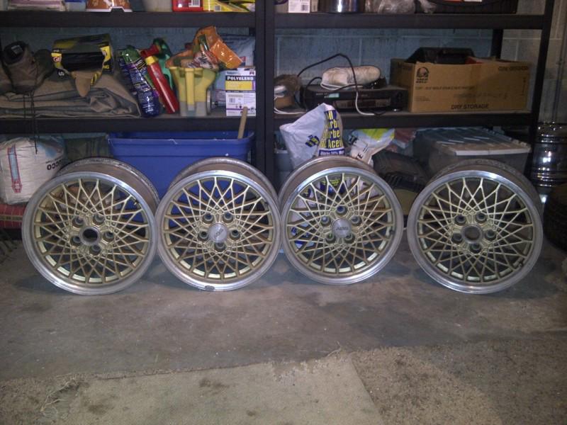 1992-1999 pontiac bonneville 16x7 aluminum rim set of 4 web, gold gm 5x115 4.53 