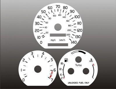 1994-1997 volvo 850 turbo instrument cluster white face gauges 94-97
