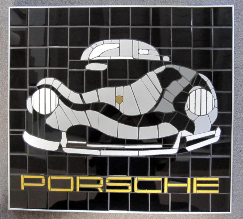 Porsche art mosaic wall hanging