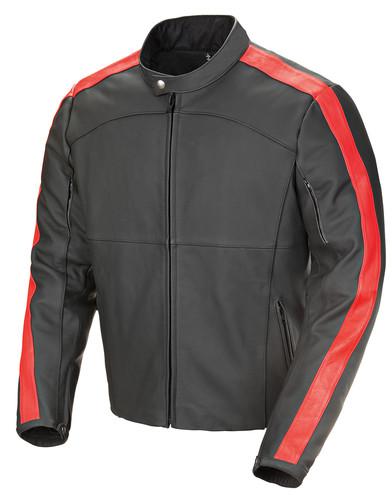 Joe rocket speedway leather motorcycle jacket black red size large
