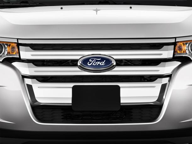 Oem chrome grille bars with license plate frame 2011-2013 ford edge