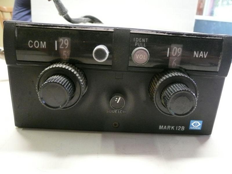 Vintage narco mark 12b communication navigation radio for parts not tested