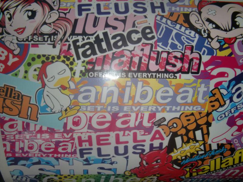 Grafitti sticker bomb sheet vinyl wrap custom hella flush illest jdm