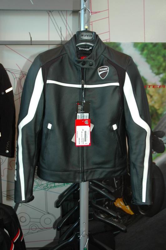 Dainese ducati g. twin pelle lady jacket, black & white, women's euro size 44
