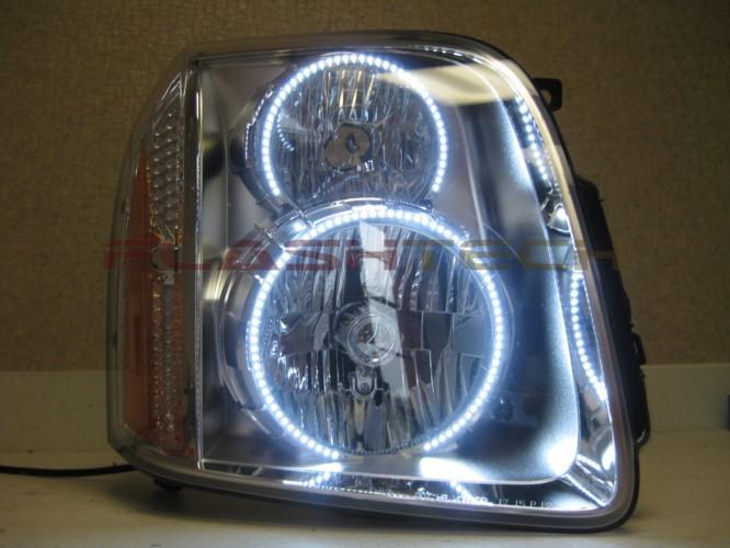Gmc yukon white led halo headlight kit (2007-2013)
