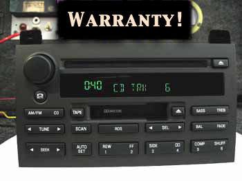 Lincoln town car cd disc tape player radio 3w1t18c868-ah 4w1t18c868-ah 8000+fdbk
