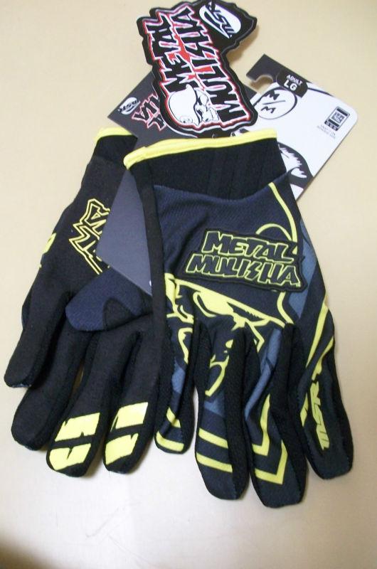 Msr metal mulisha scout motorcross  gloves mens large new!