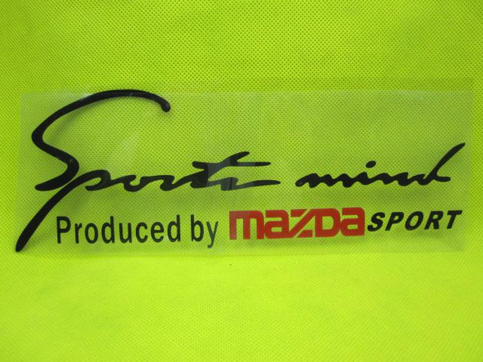 Sport mazda light eyebrows logo badge decal decoration car stickers black word