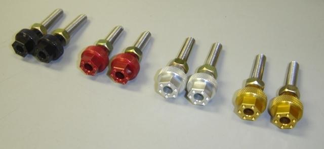 Yamaha rd400 rd250 rd350 rz350 billet anodised chain adjusters