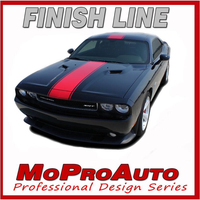 Dodge challenger wide center rally 2014 racing stripes decals 3m graphics 9d7