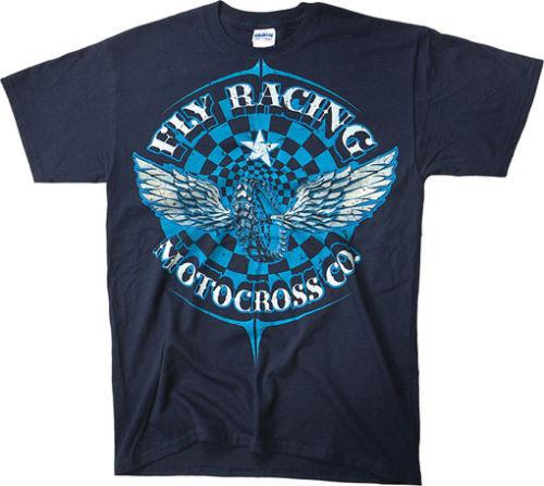Fly racing fly racingwheel t-shirt navy s/small