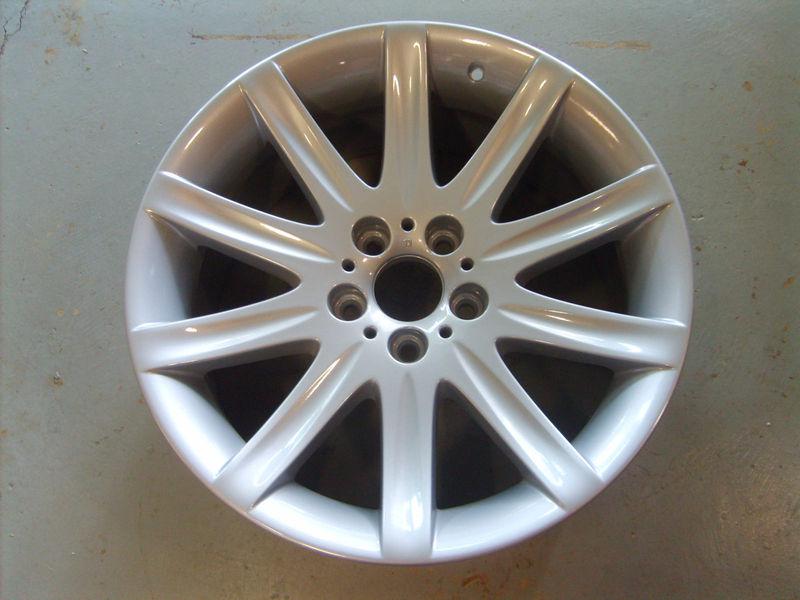2002-2008 bmw 7 series wheel, 19x9, 10 grooved spoke full face painted silver