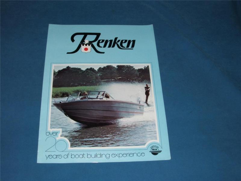 Renken   boat brochure        vintage boats