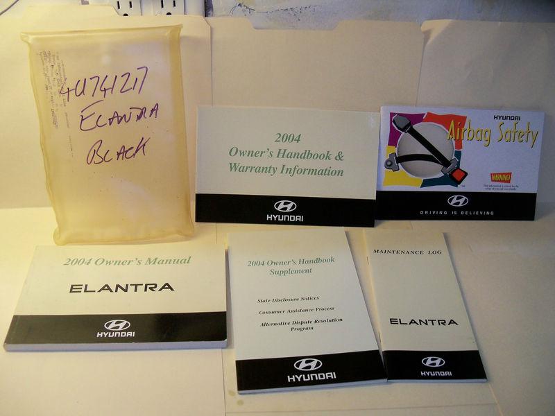 2004 hyundai elantra owner' manual 6/pc.set & clear dealer plastic case.free s/h