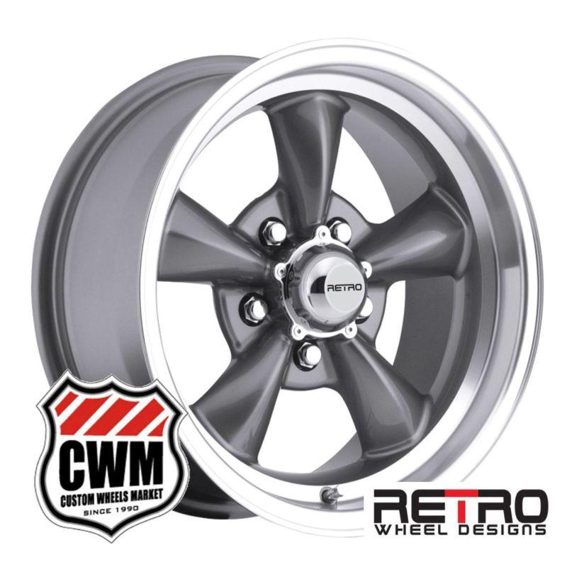 15x8" rwd retro wheel designs gray wheels rims 5x4.50" for mopar rwd cars