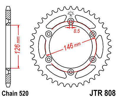 Jt sprocket rear 47t steel fits suzuki dr-z400 e-k1,k2,k3,k4,k5,k6,k7 2000-2007