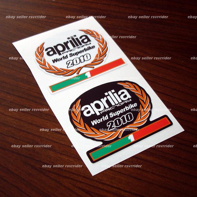 Aprilia world superbike champion decal sticker set