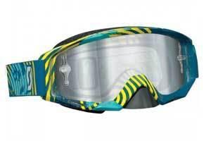 New scott tyrant w/ clear works lens adult goggles, vinyl green/yellow, one size