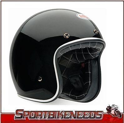 Bell custom 500 black solid helmet size xl x-large open face vintage helmet
