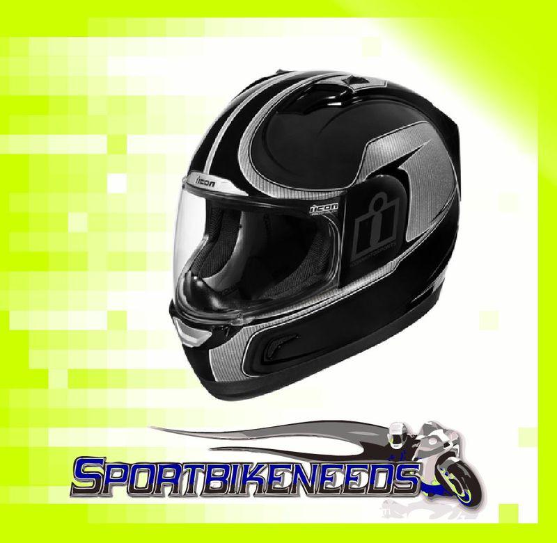Icon alliance reflective helmet black gray large l