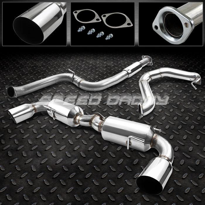 Dual 4.5" tip catback cat turbo back exhaust system 10-11 mazdaspeed3 3 mps 2.3l