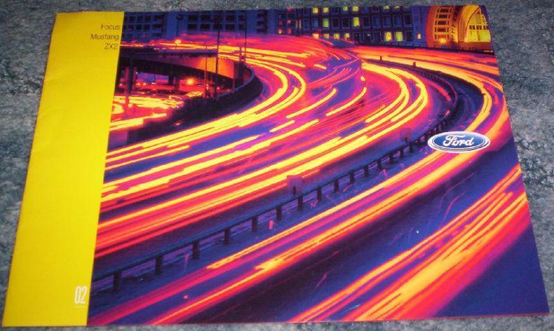 2002 ford mustang focus zx2 sales brochure gt original