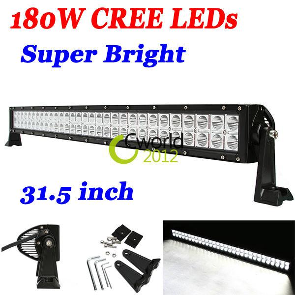 180w cree led work light bar spot beam 4wd 4x4 boat jeep ute driving lamp 10~30v