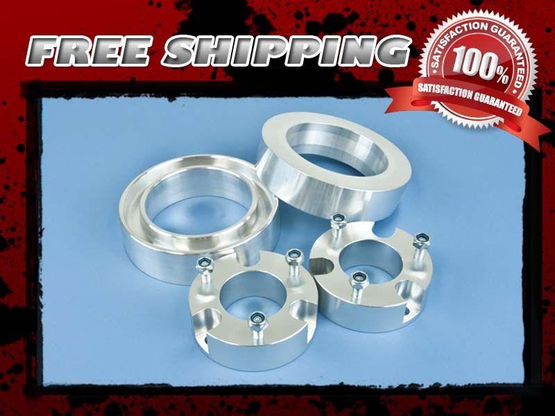 Silver aluminum block lift kit front 2" rear 1" coil spacer 2wd 4x2