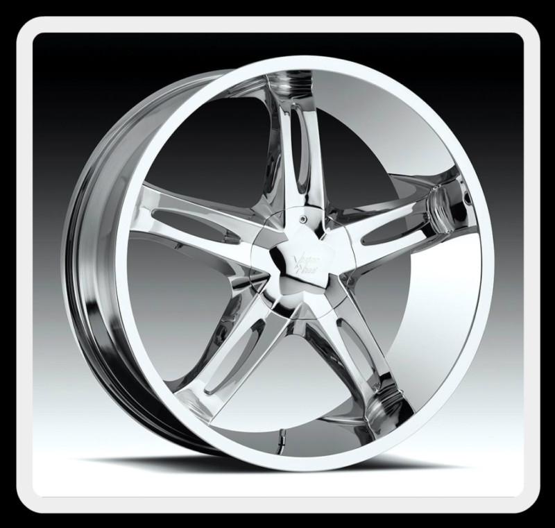 24" vision hollywood 5 5x5 1500 impala tahoe wrangler yukon wheels rims free lug