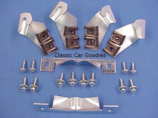 1970-1972 chevy fender skirt clips kit 1971