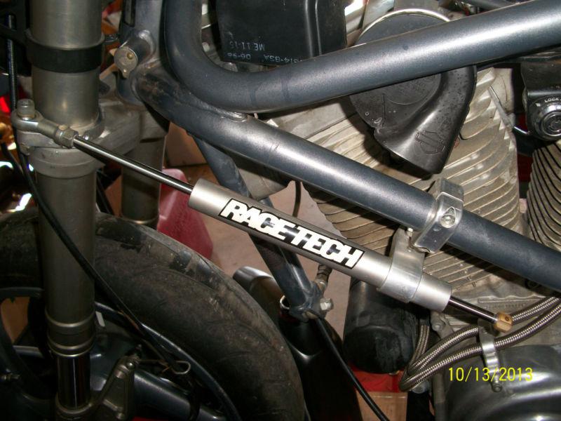 Buell tube frame inverted front end racetech steering stabilizer damper
