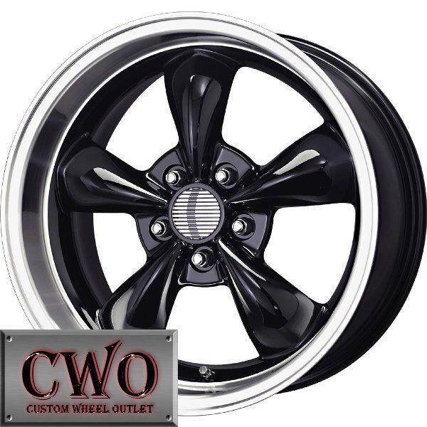 17 black replica bullitt wheels rims 5x114.3 5 lug mustang 350z g35 crown vic