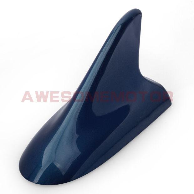 Hot blue abs car shark fin style antenna roof decorative universal fit warranty