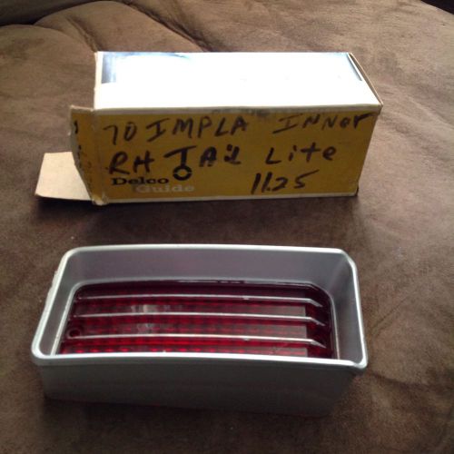 1970 70 impala caprice nos right inner rear tail light lens delco guide