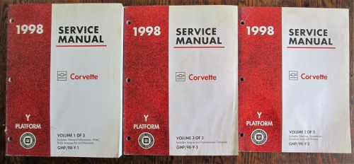 1998 chevrolet corvette service manuals
