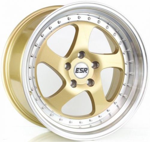 Esr sr02 18x9.5 5x100mm +35 gold wheels fits matrix frs impreza tt golf