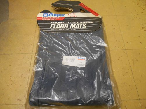 Nos mopar floor mats - rubber - second/third row chrysler minivan - blue