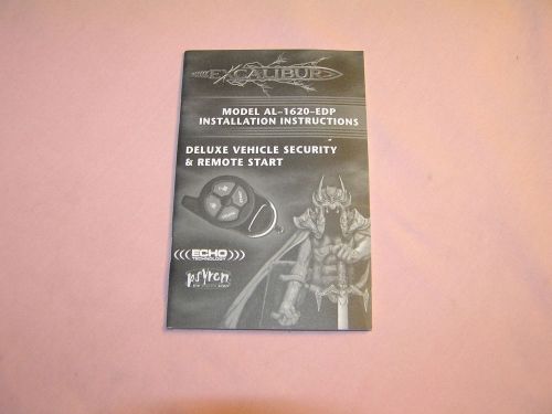 Excalibur remote start model al-1620-edp installation instructions manual only