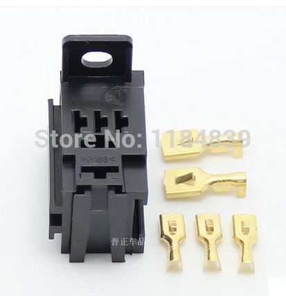 5pcsap violet automobile relay socket without wire contain terminal high current
