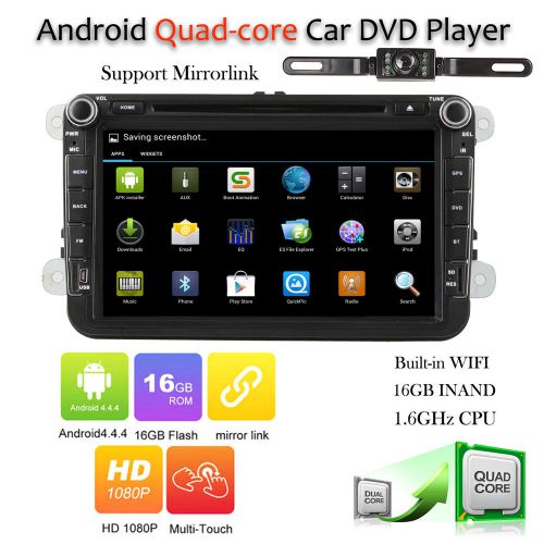 Gps navigation hd 8&#034; touch screen android car stereo dvd player wifi bt for vw