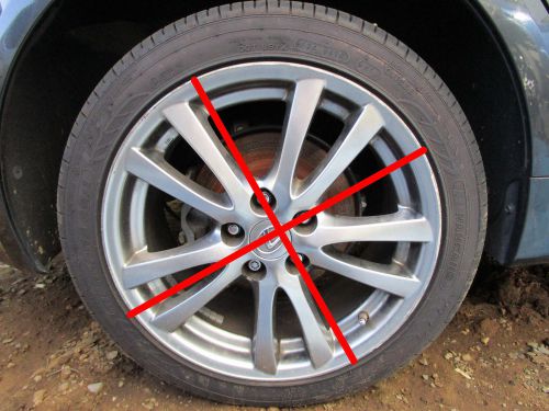 2008 lexus is250/350 rear right wheel tire 255/40r18 nankan as-1