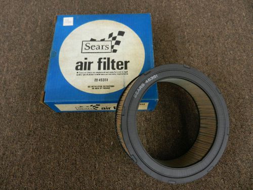 Vintage sears automotive car air filter 45351 with box classic car hot rod nib