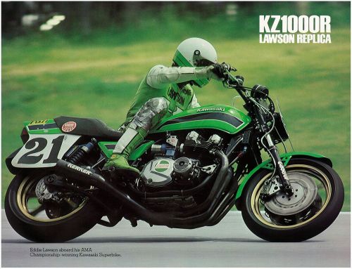 Kawasaki brochure kz1000r z1000r 1000r 1982 1983 lawson rep2 sales catalog repro