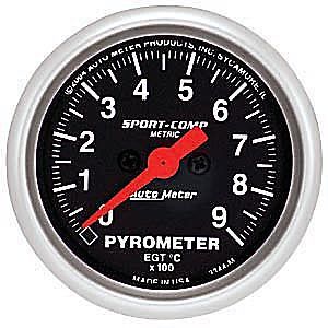 Auto meter sport comp metric pyrometer egt gauge #3344-m