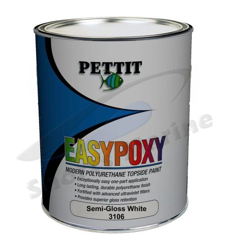 Pettit marine easypoxy polyurethane topside boat paint semi-gloss white quart