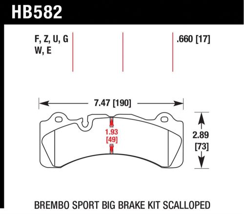 Hawk performance hb582g.660 disc brake pad