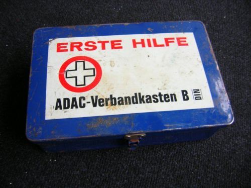 Adac vintage car metal first aid set box mercedes mb s se bmw 02 vw oval bug cox