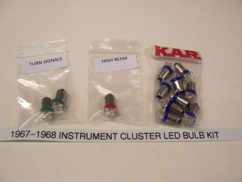 1967 1968 mustang shelby clone restomod blue led instrument cluster lighting kit